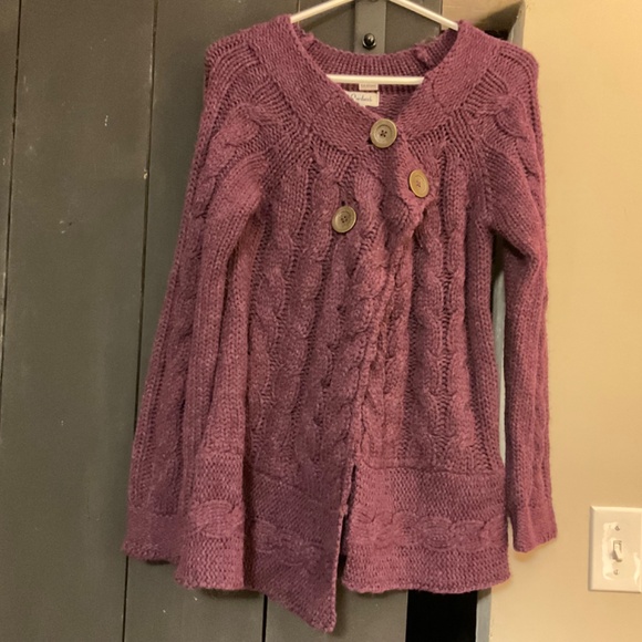 Deep purple cardigan in size medium by Carducci - Picture 6 of 6
